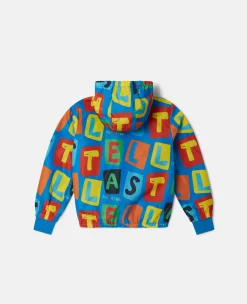 Letter Blocks Print Hooded Jacket