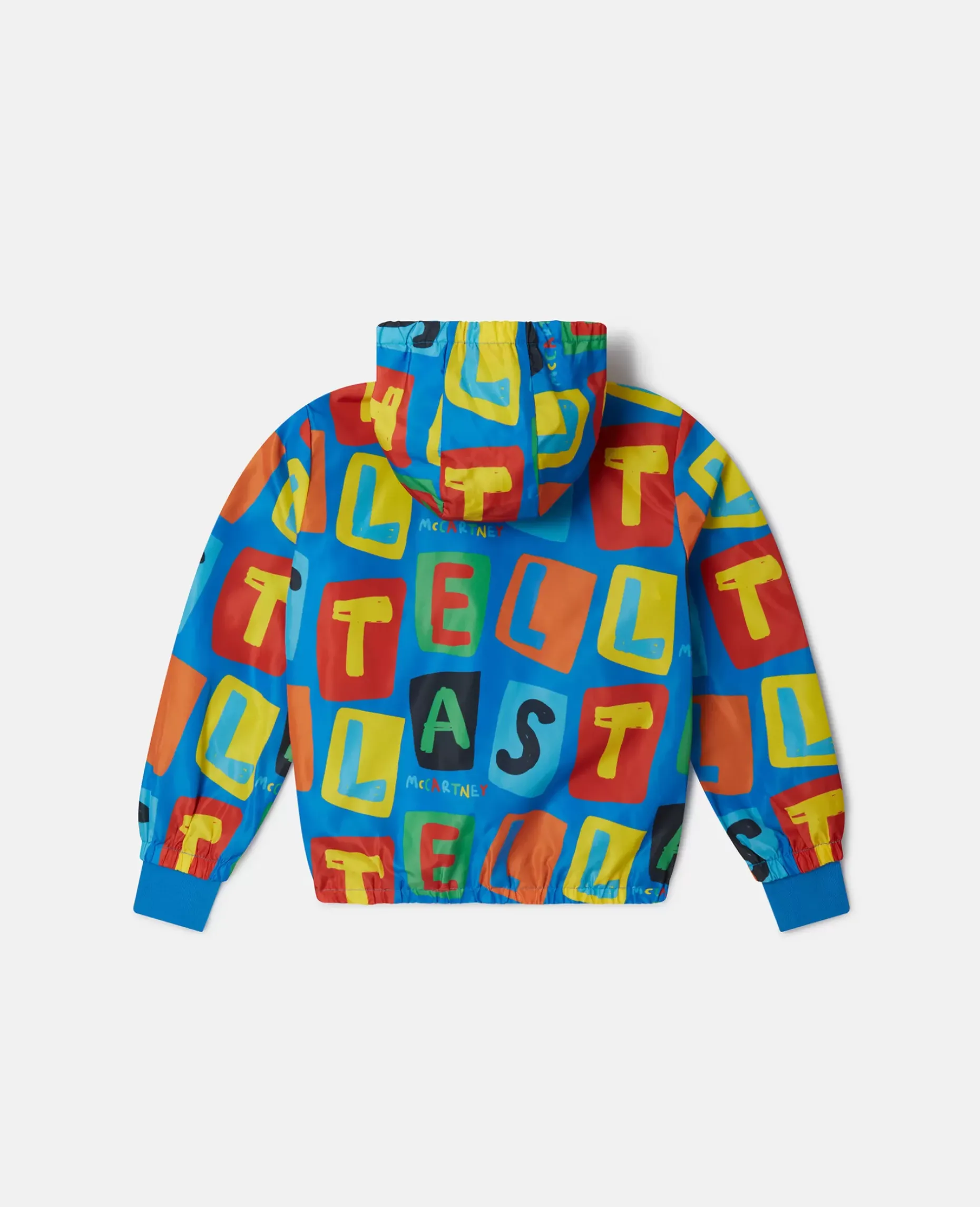 Letter Blocks Print Hooded Jacket