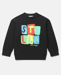 Letter Blocks Print Sweatshirt