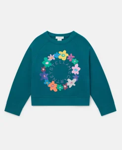 Logo Flower Garland Sweatshirt