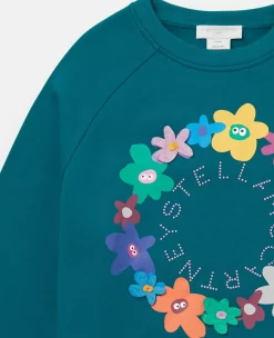 Logo Flower Garland Sweatshirt