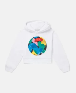 Logo Graphic Pop Cropped Hoodie
