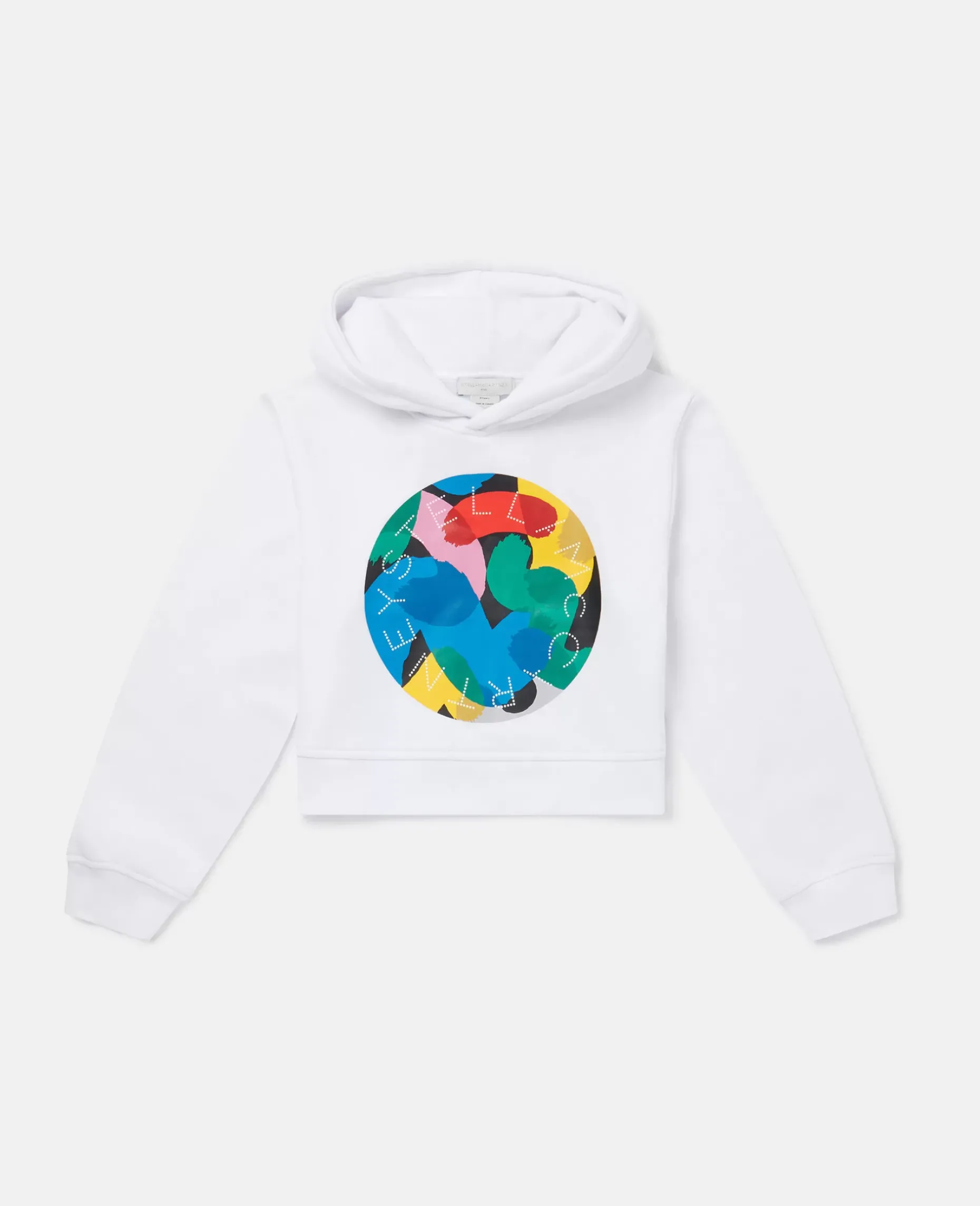 Logo Graphic Pop Cropped Hoodie
