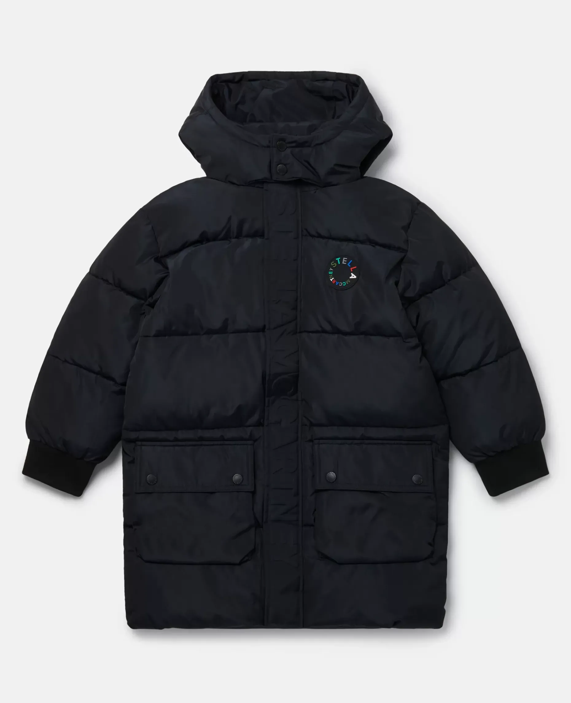 Logo Reversible Long Puffer Coat
