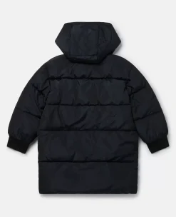 Logo Reversible Long Puffer Coat
