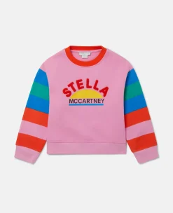 Logo Striped Sleeve Sweatshirt