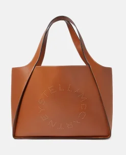 Logo Studded Grainy Alter Mat Tote Bag