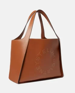 Logo Studded Grainy Alter Mat Tote Bag