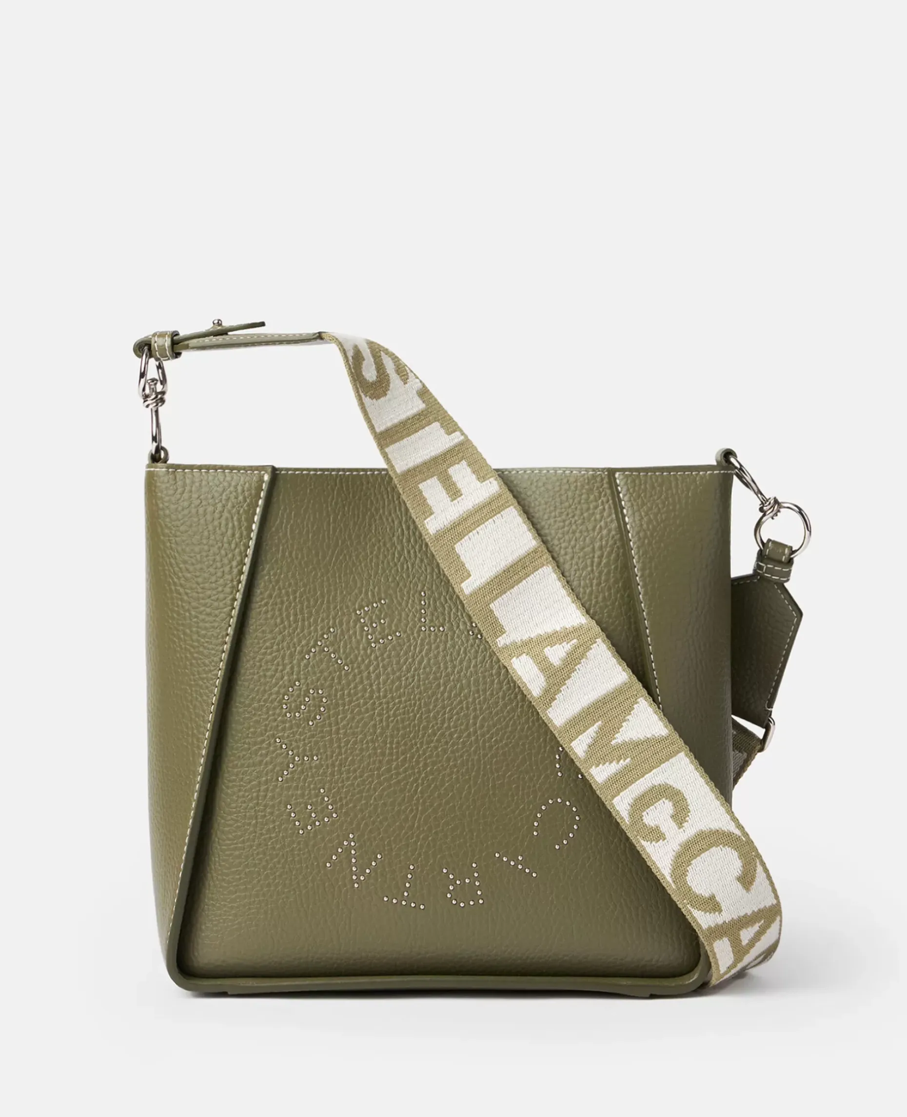 Logo Studded Grainy Alter Mat Shoulder Bag