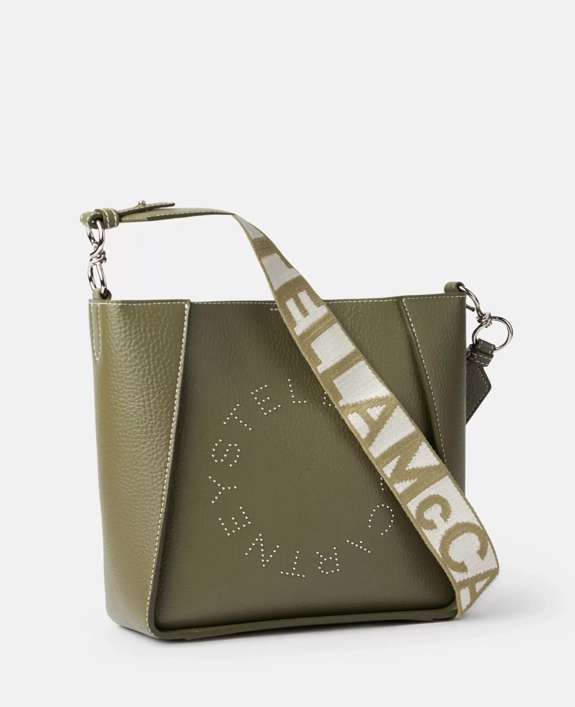 Logo Studded Grainy Alter Mat Shoulder Bag