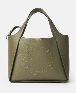Logo Studded Grainy Alter Mat Crossbody Bag