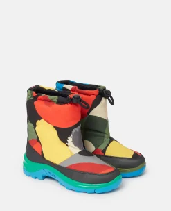 Logo Tape Smudge Print Padded Wellies