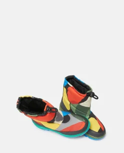 Logo Tape Smudge Print Padded Wellies