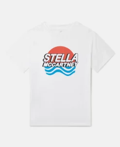 Logo Waves Print T-Shirt