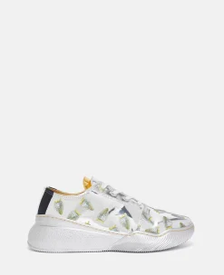 Loop Strawberry-Print Metallic Low-Top Trainers