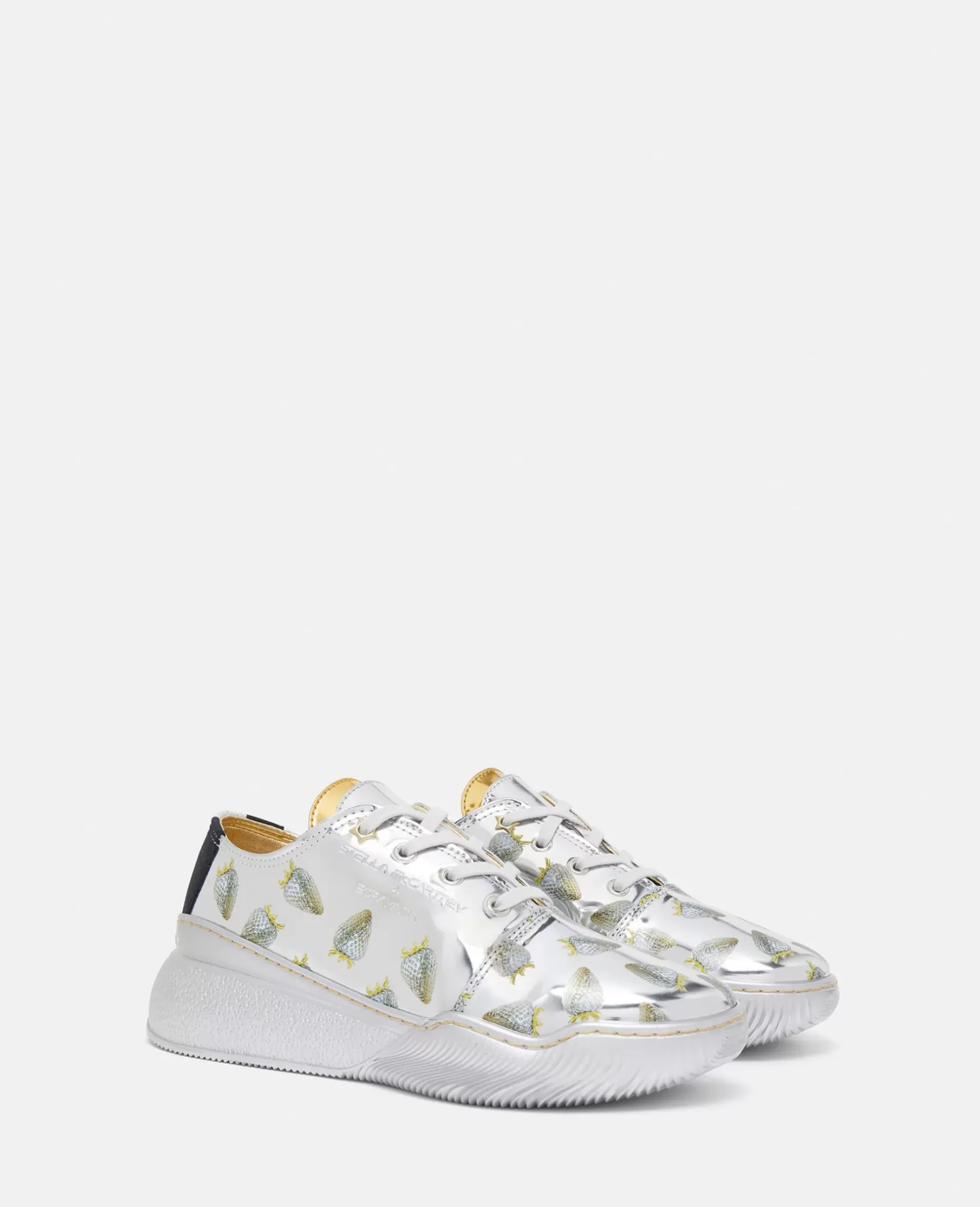 Loop Strawberry-Print Metallic Low-Top Trainers