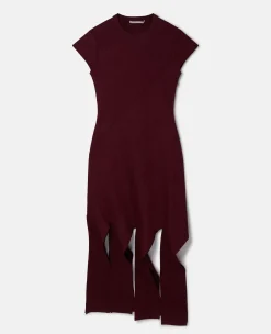 Lurex Rib Knit Midi Dress