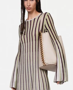 Lurex Rib Knit Midi Dress
