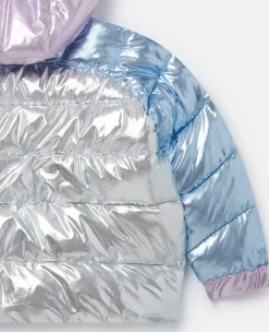 Metallic Puffer Coat