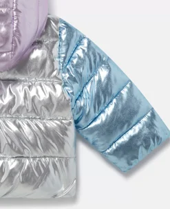 Metallic Puffer Coat