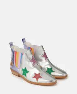 Metallic Stella Star Ankle Boots