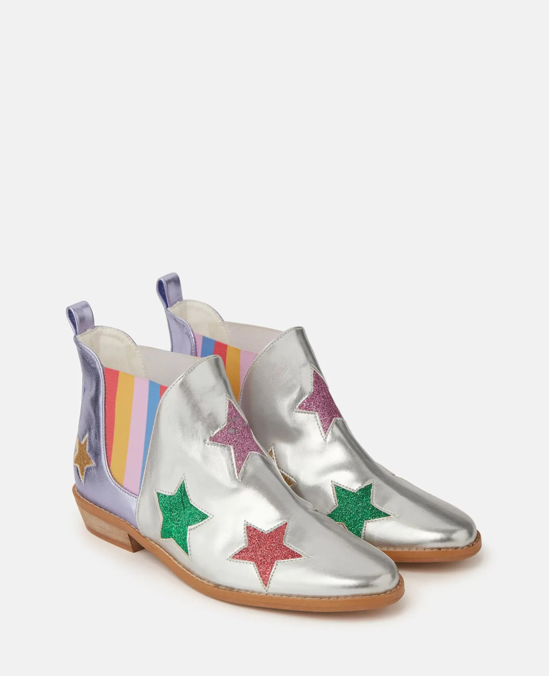 Metallic Stella Star Ankle Boots