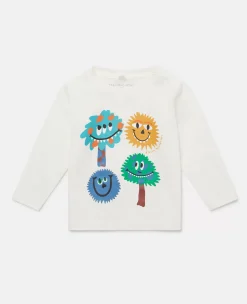 Monster Face Print Long Sleeve T-Shirt