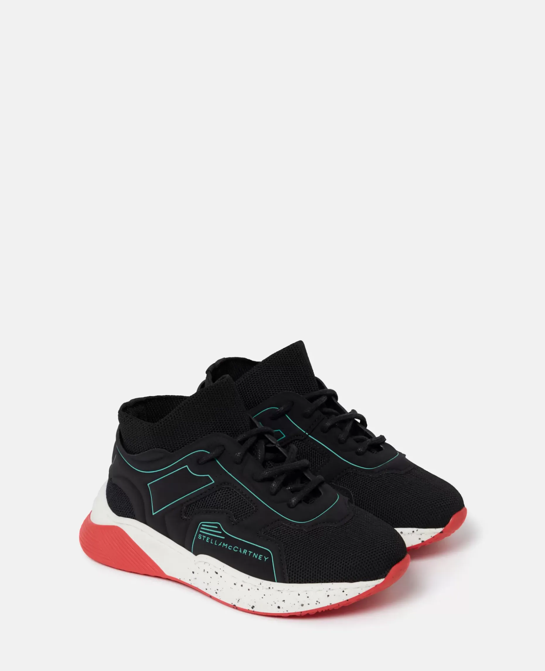 Neon Cage Lace-Up Sock Trainers