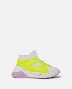 Neon Cage Lace-Up Sock Trainers