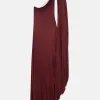 One-Shoulder Cape Gown