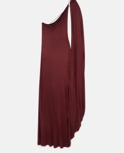 One-Shoulder Cape Gown