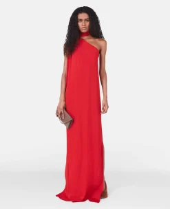 One-Shoulder Scarf Maxi Dress