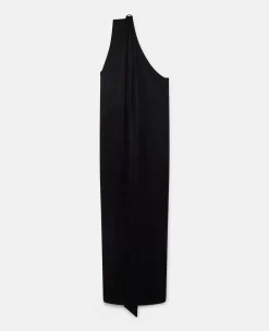 One-Shoulder Scarf Maxi Dress