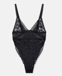 Patchwork Lace High Leg Bodysuit