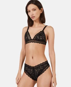 Patchwork Lace Soft Cup Bra