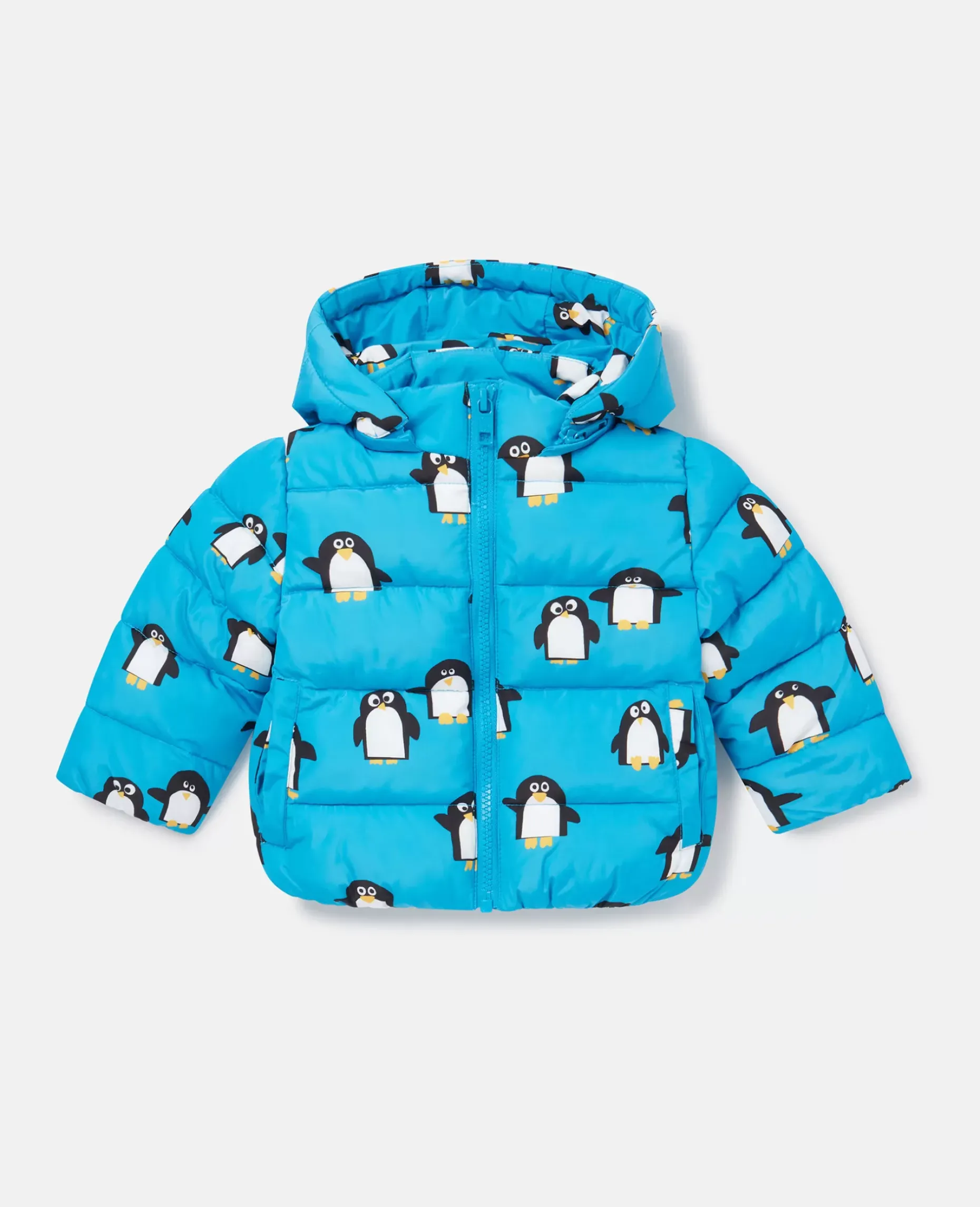 Penguin Print Puffer Coat