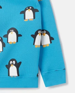Penguin Print Sweatshirt