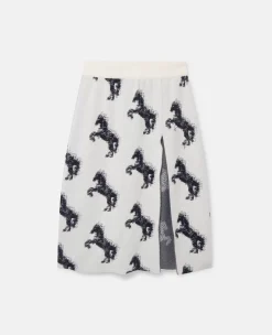 Pixel Horse Jacquard Skirt
