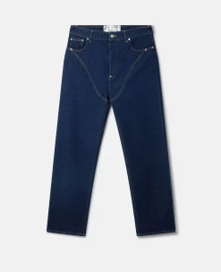 Platinum Dream Embroidered Mid-Rise Straight-Leg Denim Jeans