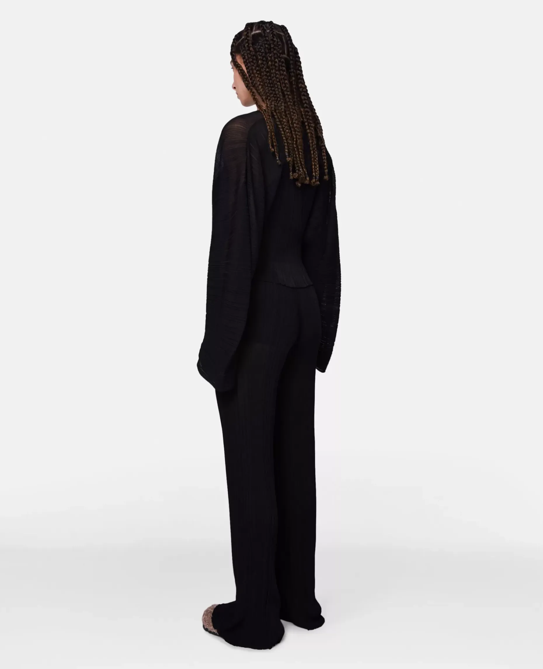 Plisse Pleat Knit Trousers