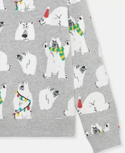 Polar Bear Print Sweatshirt