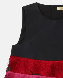 Rainbow Fringed Sleeveless Dress