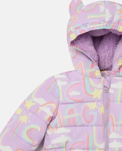 Rainbow Magic Print Hooded Pramsuit