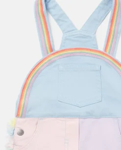 Rainbow Patchwork Dungaree Dress