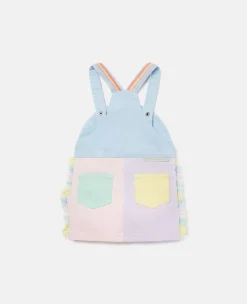 Rainbow Patchwork Dungaree Dress