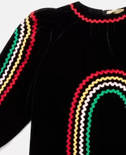 Rainbow Ribbon Silk Dress