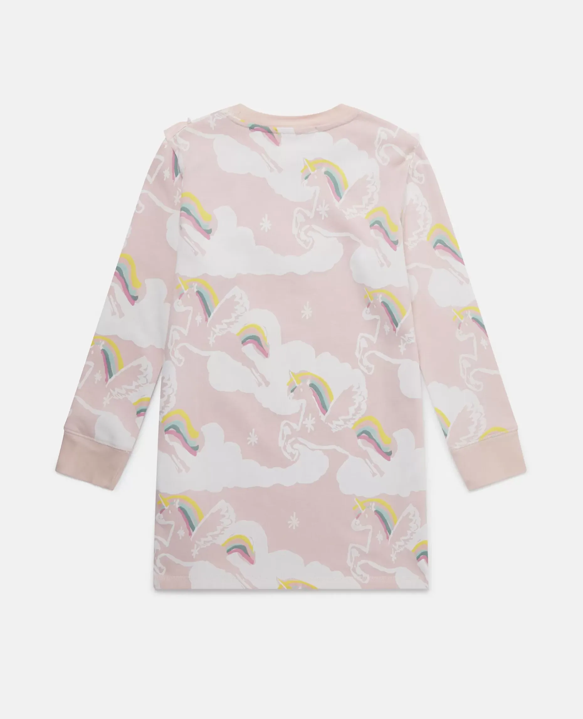 Rainbow Unicorn Cloud Print Sweater Dress