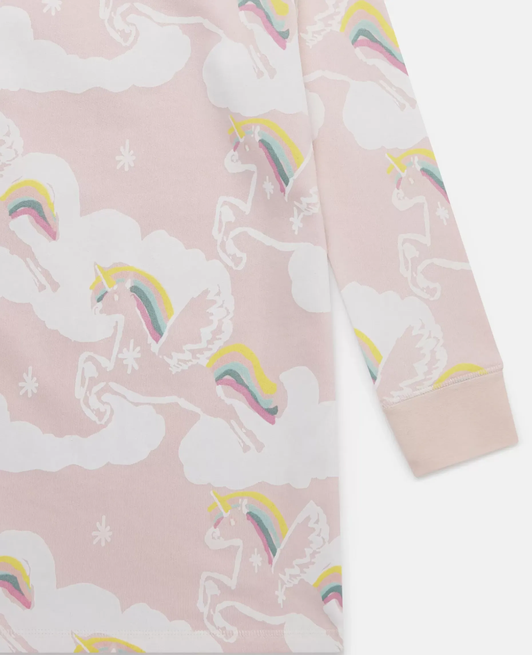 Rainbow Unicorn Cloud Print Sweater Dress