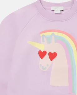 Rainbow Unicorn Motif Sweatshirt