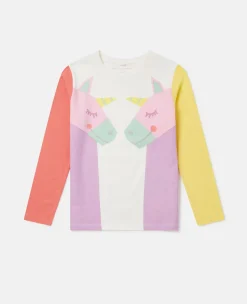 Rainbow Unicorn Print Long Sleeve T-Shirt